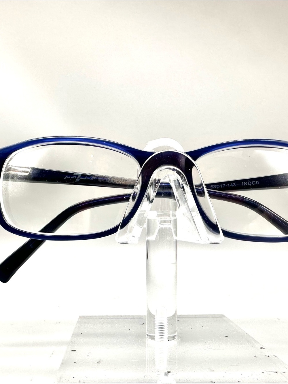7 For All Mankind Indigo Blue Eyeglass Frames 53-17-143 Rectangular Glasses